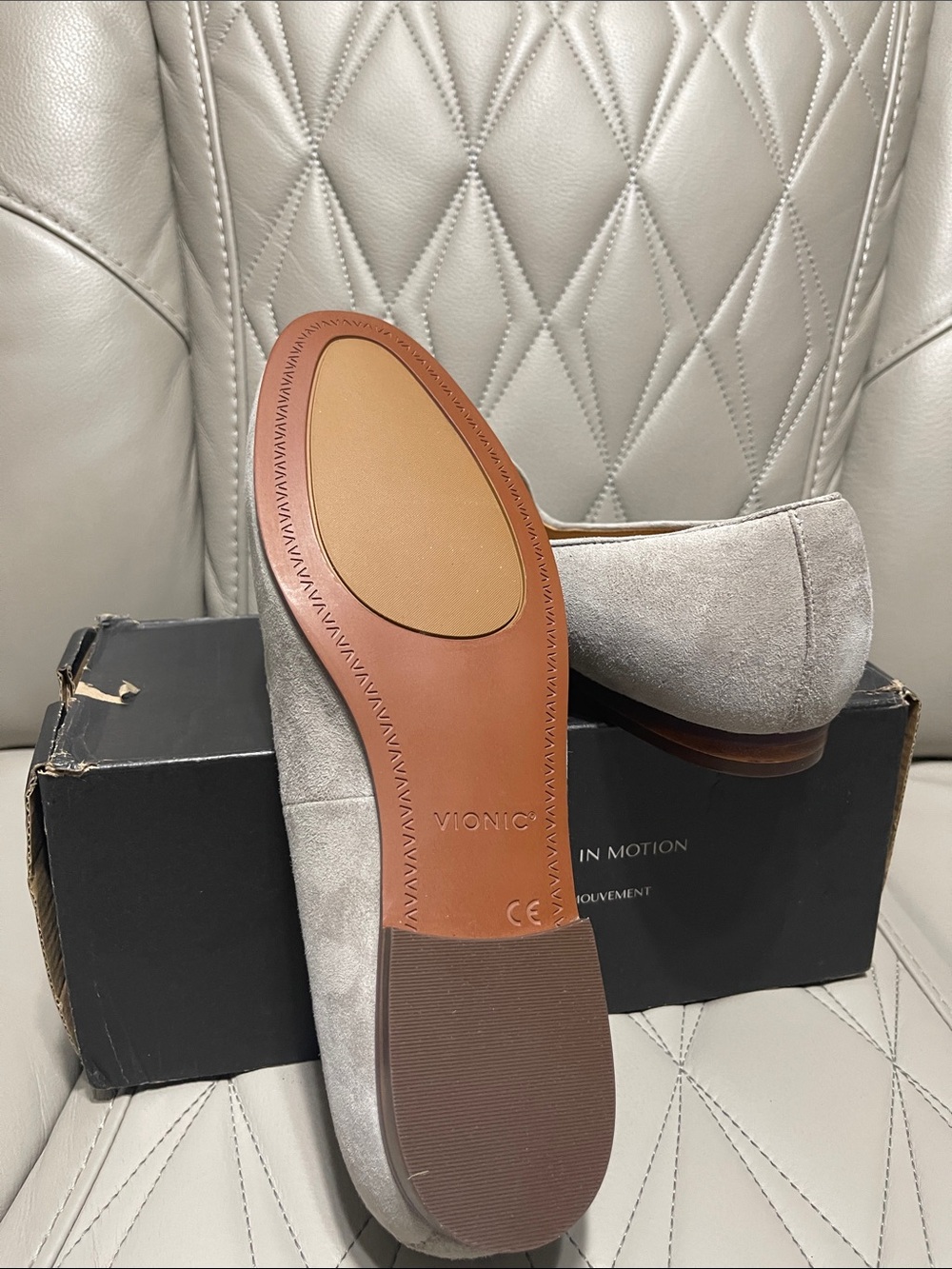Vionic Women's Willa II Loafers in Light Gray Suede - Picture 9 of 9